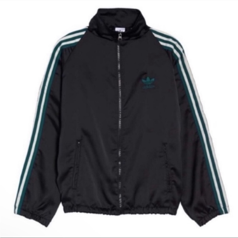 NWT Adidas Originals Black Green Adibreak Track Jacket Top M Women’s Streetwear - Picture 4 of 9